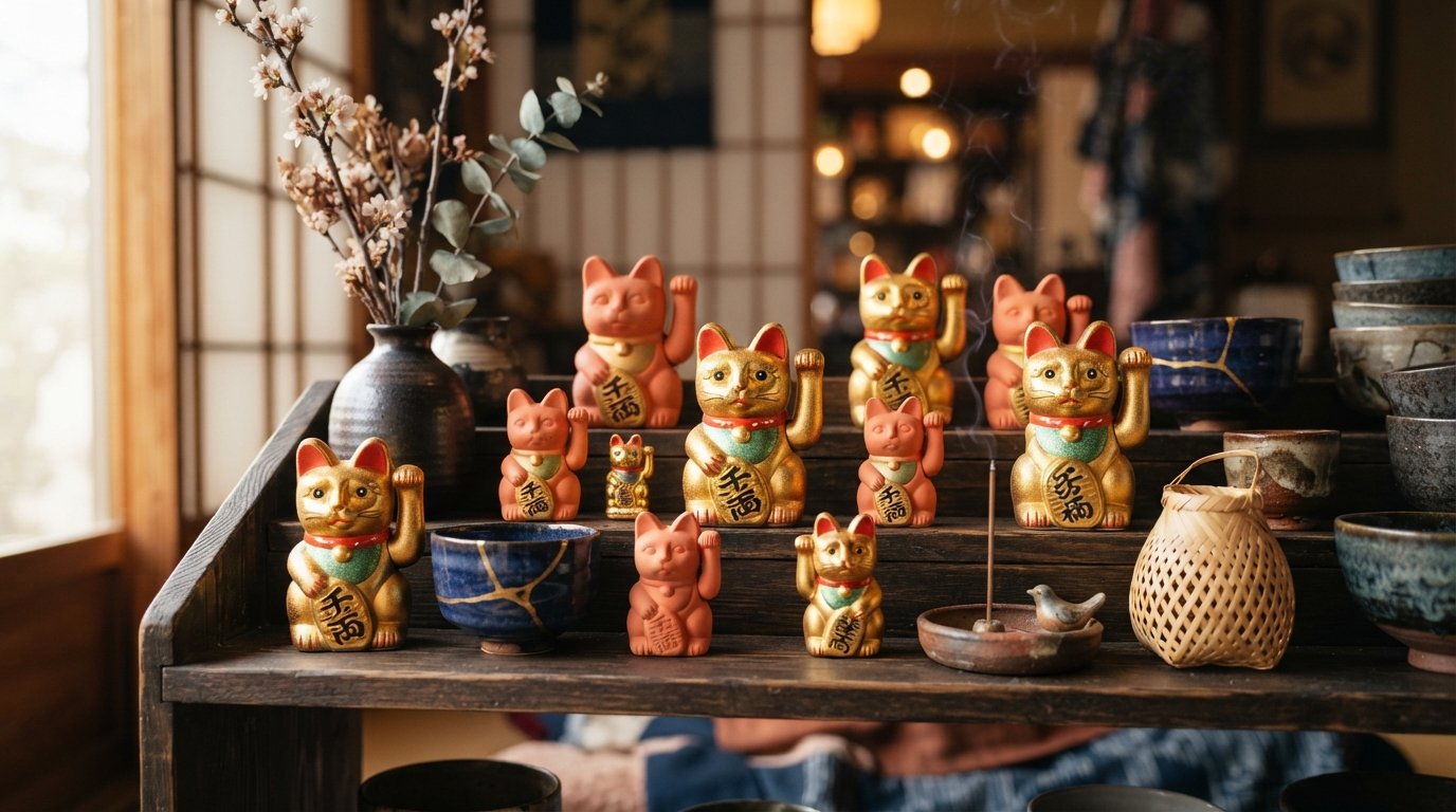 Ciotola per riso giapponese Maneki Neko in porcellana – prodotta in giappone - 11,5 - 12,8 - 15 cm