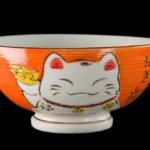 Ciotola per riso kawaii Maneki Neko verde in ceramica